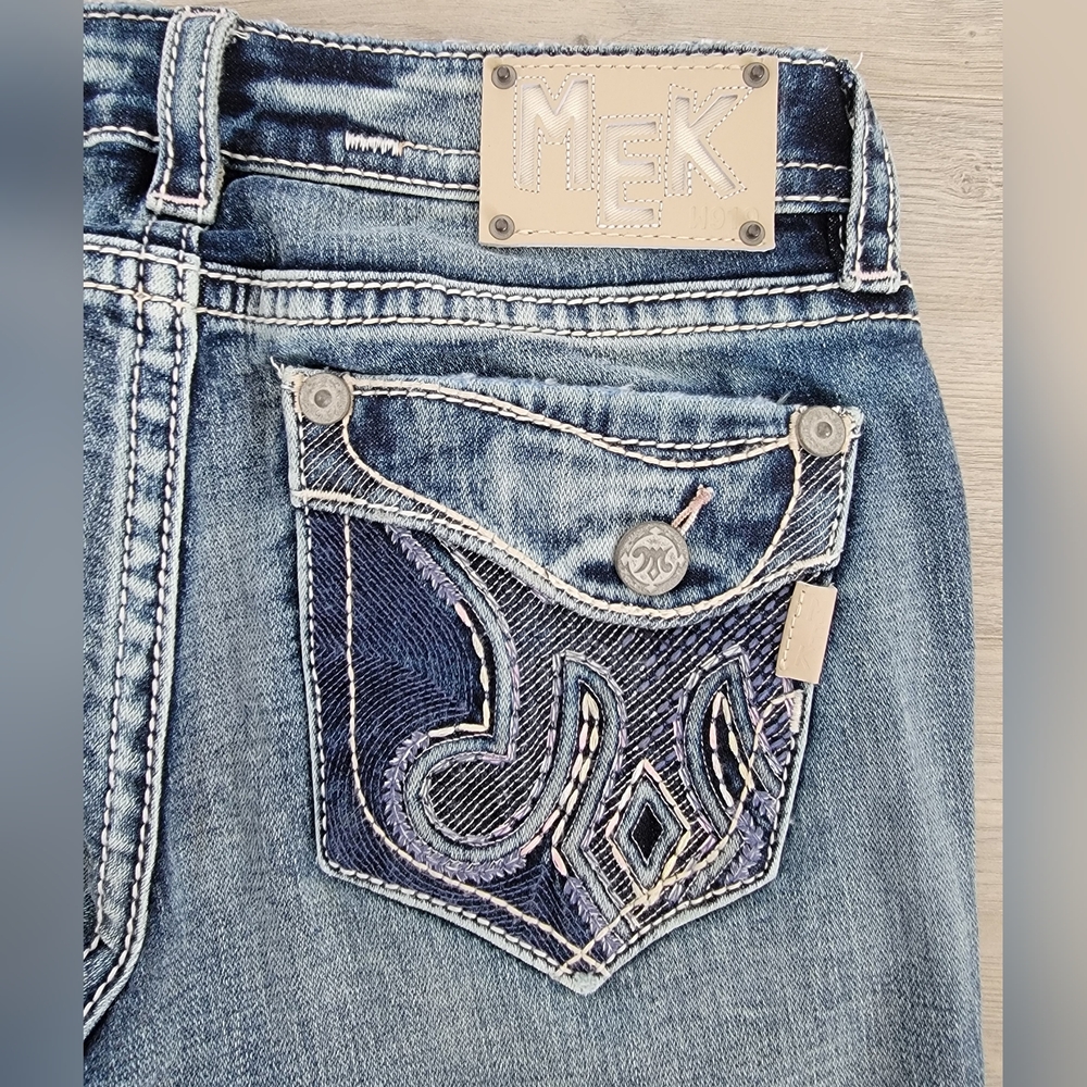 MEK x Miss Me Bootcut Jeans sz 26 - Picture 6 of 11